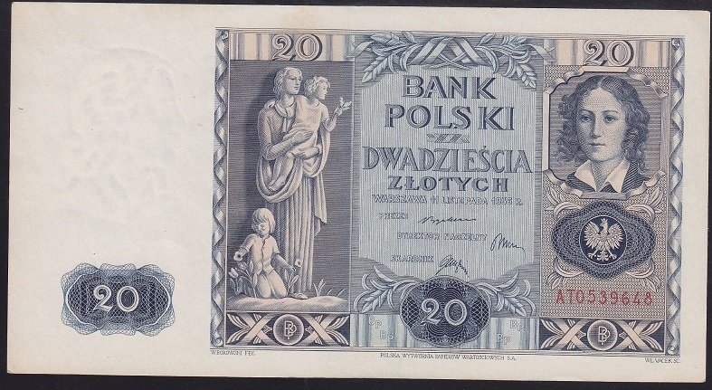 POLONYA 20 ZLOTY 1936 ÇİLALTI