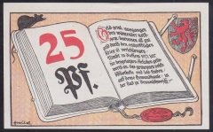 ALMANYA 25 PFENNİNG NOTGELD 1921 ÇİL