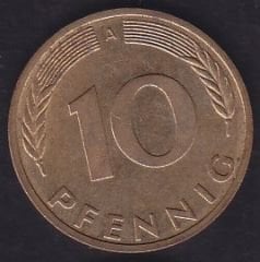 Almanya 10 Pfennig 1992 A