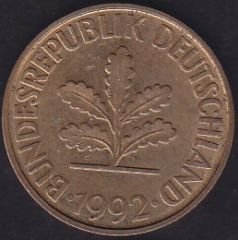 Almanya 10 Pfennig 1992 A