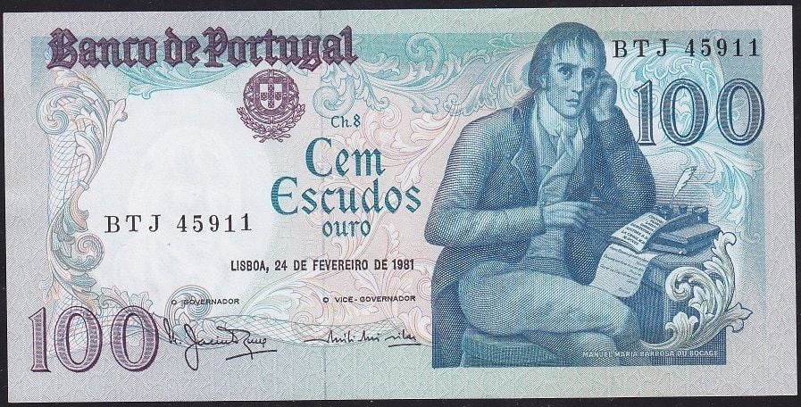 Portekiz 100 Escudos 1981 Çilaltı Çil