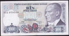 7.Emisyon 1.Tertip 1000 Lira A51 979500 Çok Temiz+