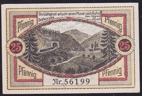 Almanya 25 Pfennig Notgeld 1920 Çil