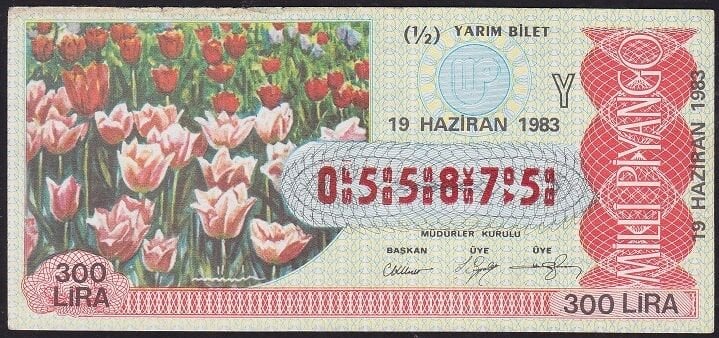 1983 19 Haziran Yarım Bilet - Y Serisi