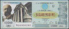 1992 9 ARALIK ÇEYREK BİLET - U SERİSİ