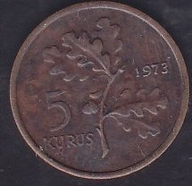 1973 Yılı 5 Kuruş