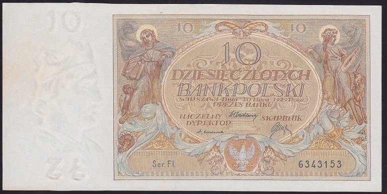Polonya 10 Zloty 1929 ÇİLALTI ÇİL Pick 71