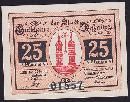 Almanya 25 Pfennig Notgeld 1921 Çil