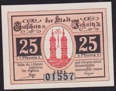 Almanya 25 Pfennig Notgeld 1921 Çil