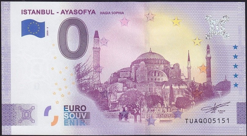 Ayasofya - 0 Euro 2020 Güzel Numara Çil 005151