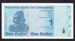 ZİMBABWE 1 DOLAR 2009 ÇİL AA
