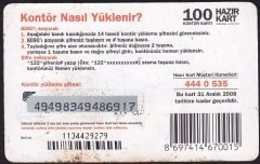 Turkcell Hazır Kart 100 Kontör 2008