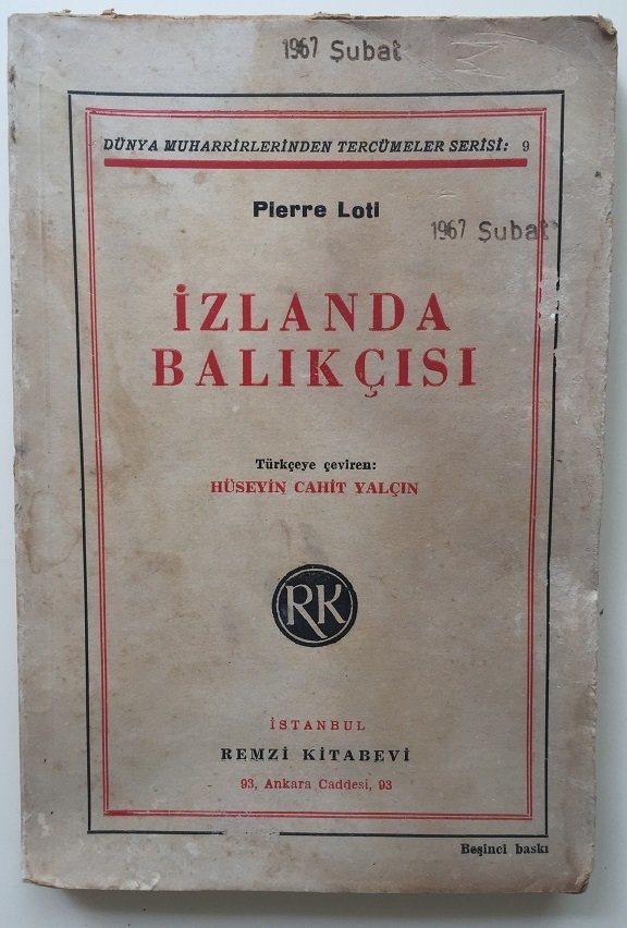 İZLANDA BALIKÇISI - PİERRE LOTİ Ç:HÜSEYİN C.YALÇIN - REMZİ 1961