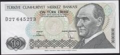 7.Emisyon 2.Tertip 10 Lira D27 645273 Çilaltı