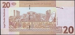 Sudan 20 Pound 2017 Çil 222 Pick 74d