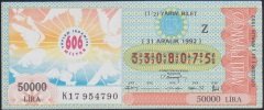 1992 31 ARALIK YARIM BİLET - Z SERİSİ