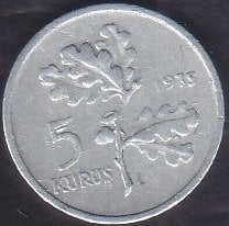 1975 Yılı 5 Kuruş