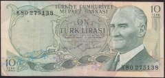 6.EMİSYON 2.TERTİP 10 LİRA K80 275138 ÇOK TEMİZ