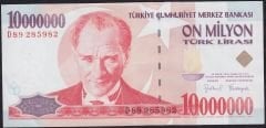 7.Emisyon 10 000 000 Lira D89 285982 Çilaltı