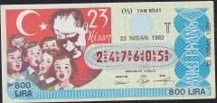 1983 23 Nisan Tam Bilet - T Serisi