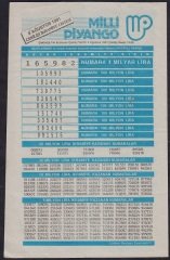 1991 9 AĞUSTOS PİYANGO LİSTESİ