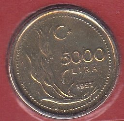 1997 YILI 5000 LİRA ÇÇT ( SETTEN ÇIKMA )