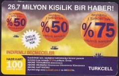 Turkcell Hazır Kart 100 Kontör 2007