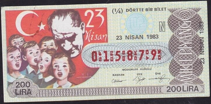 1983 23 Nisan Çeyrek Bilet - N Serisi
