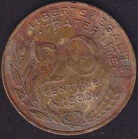 Fransa 20 Centimes 1982