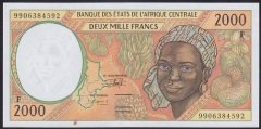 Central African States 2000 Frank 1999 Çil (F) Pick 303e Central African Republic