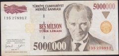 7.Emisyon 5 000 000 Lira I35 278912 Çok Temiz