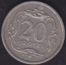 Polonya 20 Groszy 1992