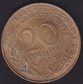 Fransa 20 Centimes 1983