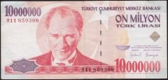7.Emisyon 10 000 000 Lira H11 859308 Çok Temiz+
