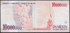 7.Emisyon 10 000 000 Lira H11 859308 Çok Temiz+