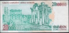 7.Emisyon 20 000 000 Lira H59 279594 Çok Temiz+