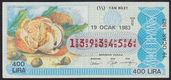 1983 19 OCAK TAM BİLET - T SERİSİ