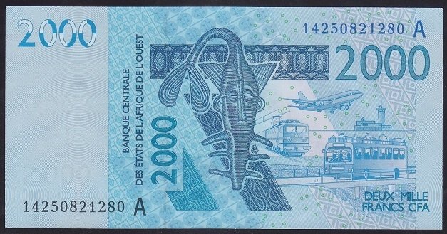WEST AFRİCAN STATES 2000 FRANK 2003 ÇİL (F) FİLDİŞİ SAHİLLERİ
