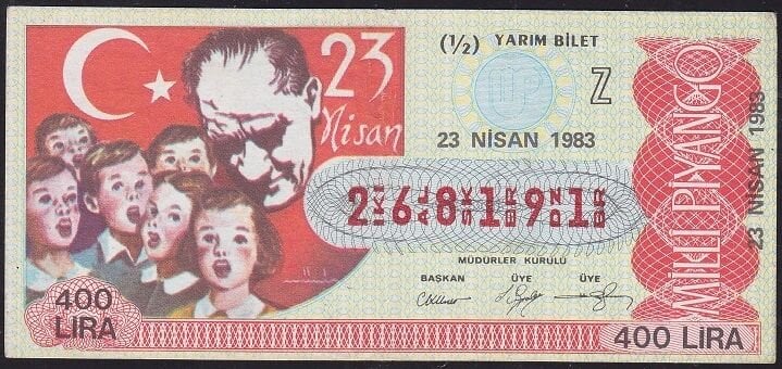 1983 23 Nisan Yarım Bilet - Z Serisi