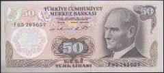6.Emisyon 1.Tertip 50 Lira F05 2656XX Çilaltı Çil