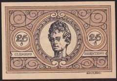 Almanya 25 Pfennig Notgeld 1921 Çil Filigranlı