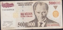 7.Emisyon 5 000 000 Lira I32 410914 Çok Temiz