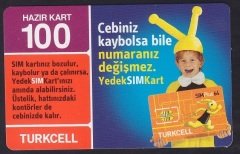 TURKCELL HAZIR KART 100 KONTÖR - YEDEK SİM KART - 2010