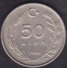 1986 YILI 50 LİRA (AĞLAYAN ATA ERÖR)