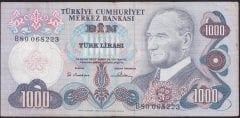 6.EMİSYON 1.TERTİP 1000 LİRA B80 068223 ÇOK TEMİZ +