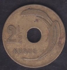 1950 Yılı 2.5 Kuruş