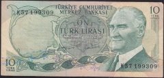 6.EMİSYON 2.TERTİP 10 LİRA K57 199309 ÇOK TEMİZ