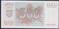 LİTVANYA 500 TALONU 1993 ÇİL