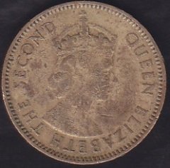 HONG KONG 10 CENT 1959