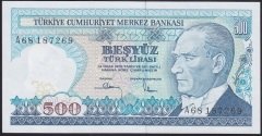 7.EMİSYON 1.TERTİP 500 LİRA A68 187269 ÇİL